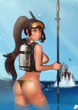 Scuba Nidalee (Skin Concept) by instantip HD Wallpaper Fan Artwork League of Legends lol