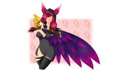 Xayah's Dress by Dizatron HD Wallpaper Fan Art Artwork League of Legends lol