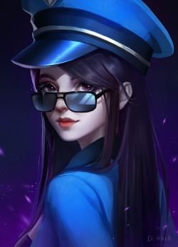 Officer Caitlyn by diand HD Wallpaper Background Fan Art Artwork League of Legends lol