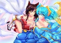 Sexy Ahri & Sona by Xano501 (7) League of Legends Artwork Wallpaper lol