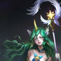 Star Guardian Soraka by OrekiGenya HD Wallpaper Background Fan Art Artwork League of Legends lol