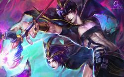 Male LeBlanc & Female LeBlanc by OrekiGenya Gender Swap Swap HD Wallpaper Fan Art Artwork League of Legends lol
