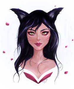 Ahri Portrait by DanRyanRam HD Wallpaper Background Fan Art Artwork League of Legends lol