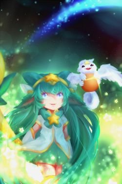 Star Guardian Lulu by rumicha HD Wallpaper Background Fan Art Artwork League of Legends lol
