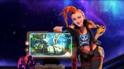 Welcome Aboard - Odyssey Animated Trailer (Jinx & Malphite) (5) HD Wallpaper Background Official Art Artwork League of Legends lol