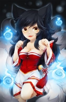 Mew Mew Ahri by Mousu HD Wallpaper Background Fan Art Artwork League of Legends lol