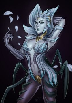 Death Blossom Elise by essentialsquid HD Wallpaper Fan Art Artwork League of Legends lol