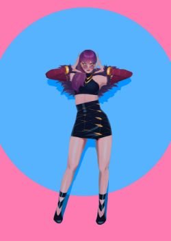K/DA Evelynn by 111 HD Wallpaper Background Fan Art Artwork League of Legends lol