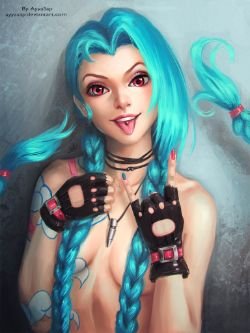 Jinx v2 by AyyaSAPjpg HD Wallpaper Fan Art Artwork League of Legends lol