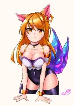 K/DA Ahri by MySmile HD Wallpaper Background Fan Art Artwork League of Legends lol