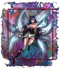 Ahri by 잉여 HD Wallpaper Background Fan Art Artwork League of Legends lol