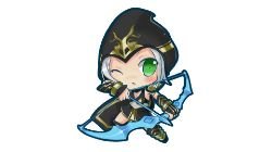 Chibi Ashe by みかみ HD Wallpaper Fan Art Artwork League of Legends lol