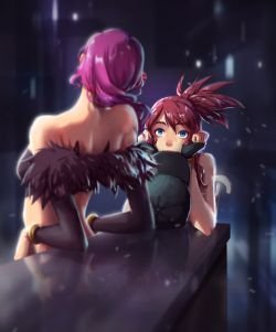 K/DA Evelynn & Akali by Chieshire HD Wallpaper Background Fan Art Artwork League of Legends lol