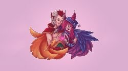 Xayah & Rakan by Kaito13 HD Wallpaper Fan Art Artwork League of Legends lol