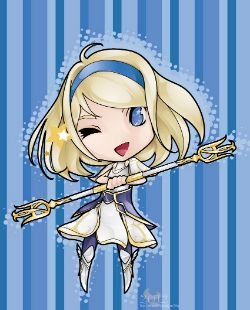 Chibi Lux by 未芽 HD Wallpaper Fan Art Artwork League of Legends lol