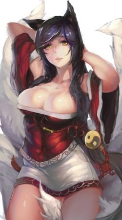 Ahri by Pandea_Work League of Legends Fan Art Artwork Wallpaper lol