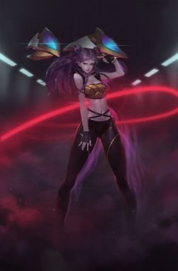 K/DA Kai'Sa by Jay JiwooPark HD Wallpaper Background Fan Art Artwork League of Legends lol