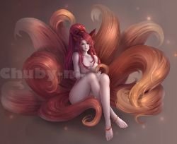 Sexy Foxfire Ahri by ChubyMi HD Wallpaper Fan Art Artwork League of Legends lol