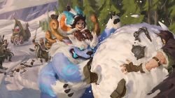 Nunu & Willump by Hozure, Illustrator Extraordinaire, and TJ Brown & Master Musician, HD 4k Wallpaper Background Fan Art Artwork League of Legends lol (6)