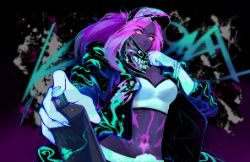 K/DA Akali by UnSynapse HD Wallpaper Background Fan Art Artwork League of Legends lol