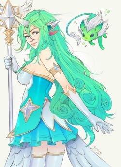 Star Guardian Soraka by simoneferriero HD Wallpaper Background Fan Art Artwork League of Legends lol