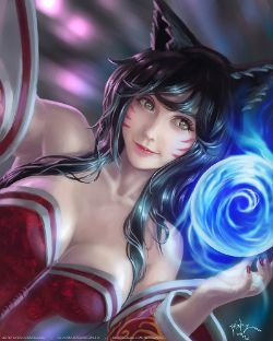 Ahri by craser HD Wallpaper Background Fan Art Artwork League of Legends lol
