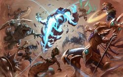 Ascension, Cassiopeia, Azir, Renekton, Ezreal, Kha'Zix, Sivir, Rammus, Skarner, Xerath, Amumu Nasus by Quirkilicious HD Wallpaper Fan Art Artwork League of Legends lol