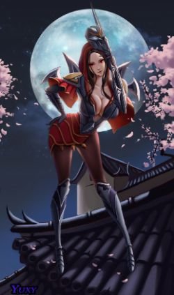 Female Zed (genderbend) by -yus- HD 4k Wallpaper Background Fan Art Artwork League of Legends lol