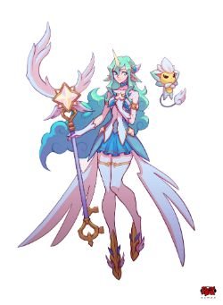 Star Guardian Soraka Concept by Jesse Li HD Wallpaper Background Official Art Artwork League of Legends lol