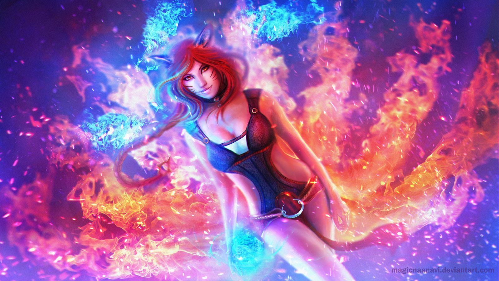 Ahri by MagicnaAnavi League of Legends Artwork Wallpaper lol Fan Art