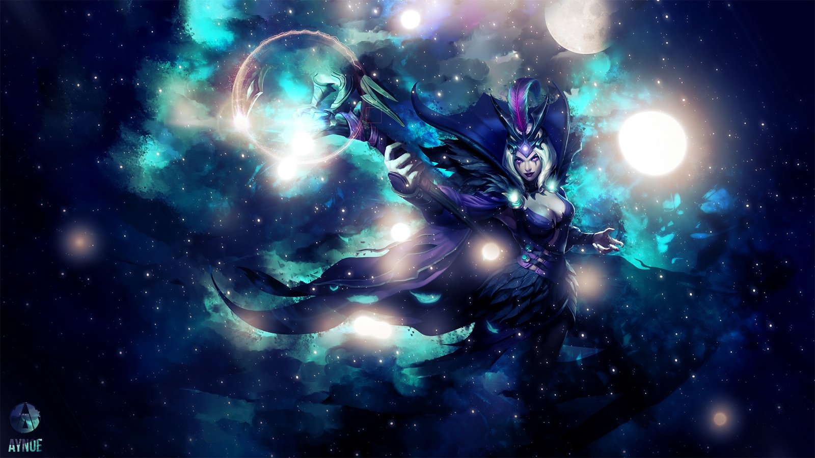 Ravenborn LeBlanc by Aynoe (2) HD Wallpaper Fan Art Artwork League of Legends lol
