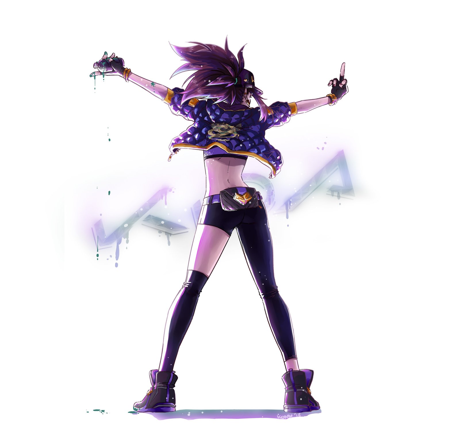 K/DA Akali by Joltikon HD Wallpaper Background Fan Art Artwork League of Legends lol