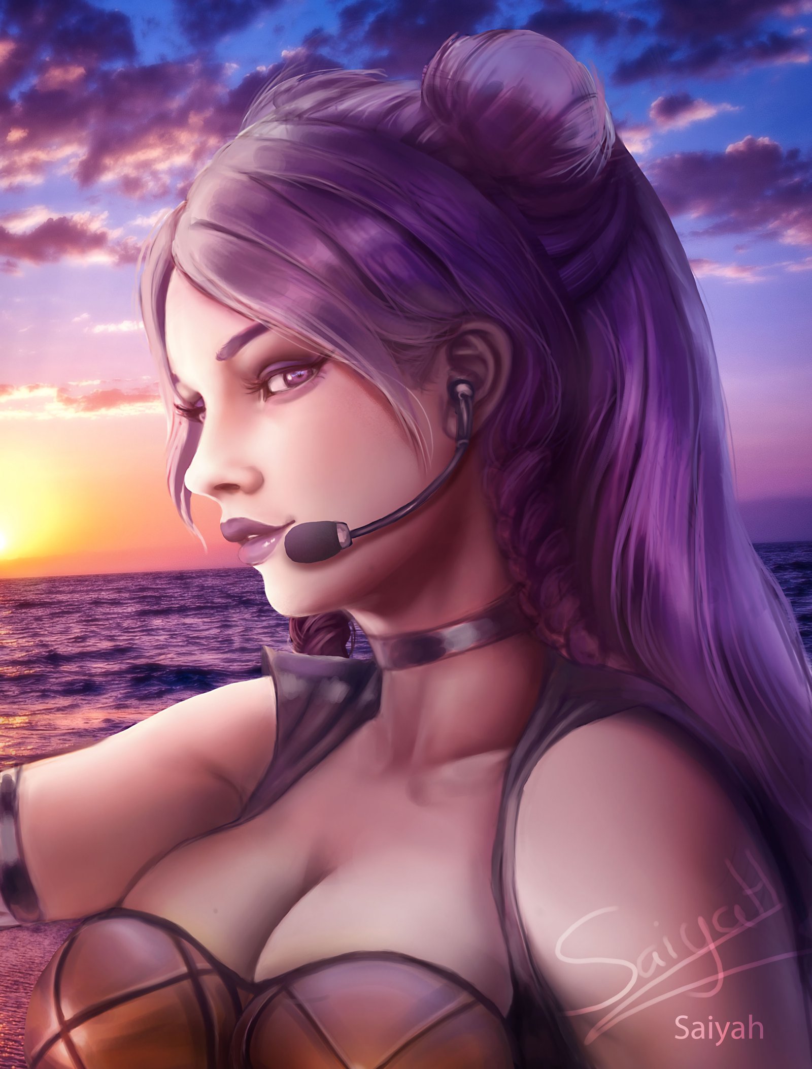 K/DA Kai'Sa by sorayaboot HD 4k Wallpaper Background Fan Art Artwork League of Legends lol