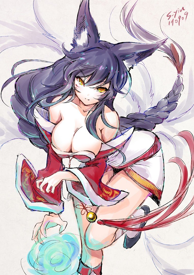 Ahri by s-yin✤ (2) HD Wallpaper Background Fan Art Artwork League of Legends lol