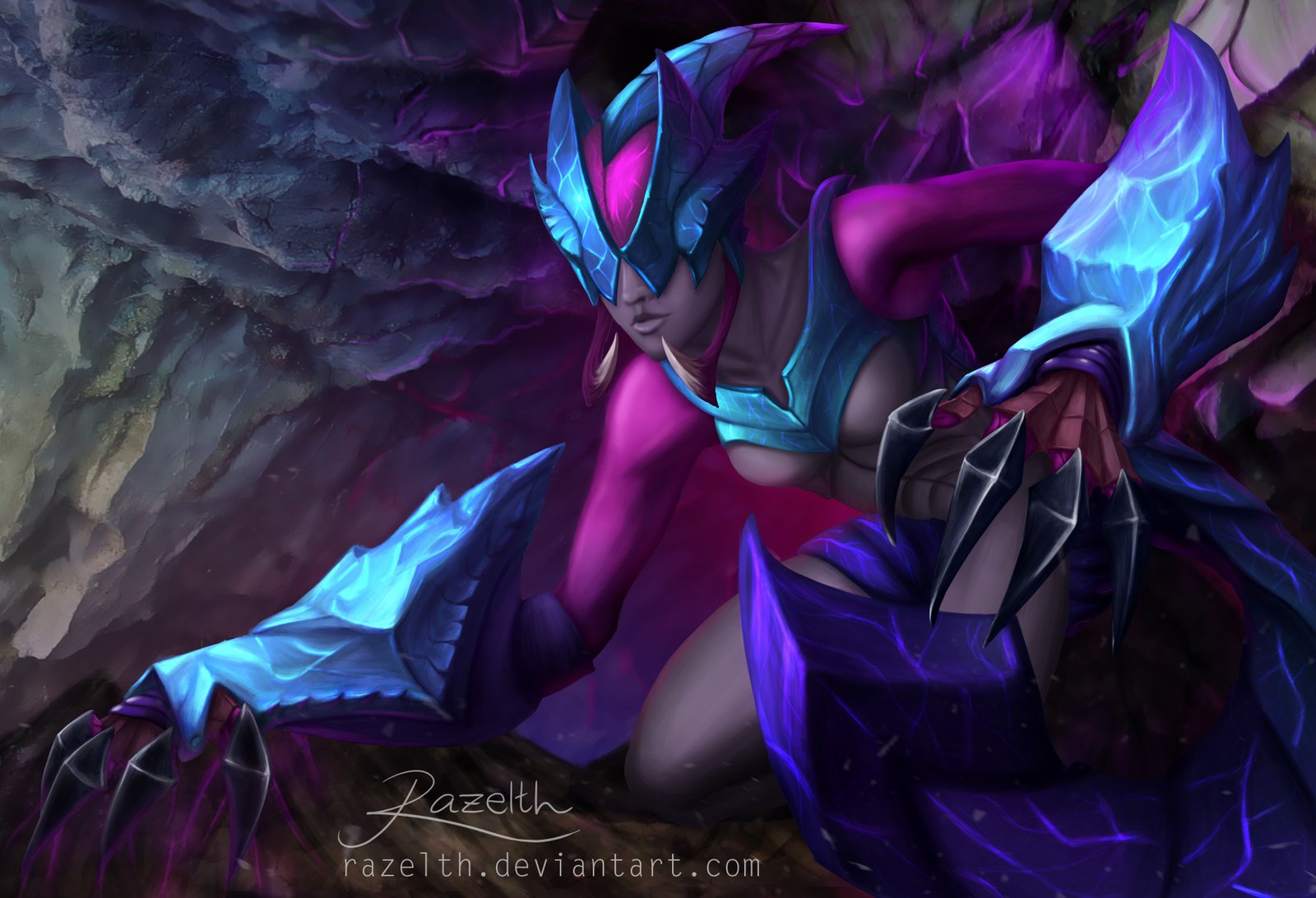 Human Rek'Sai by Razelth HD Wallpaper Fan Artwork League of Legends lol