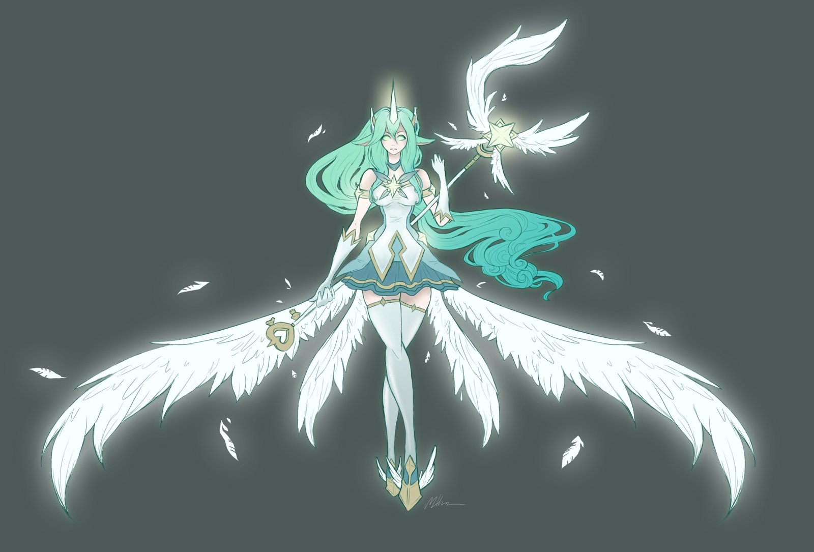 Star Guardian Soraka by MappuArt HD Wallpaper Background Fan Art Artwork League of Legends lol
