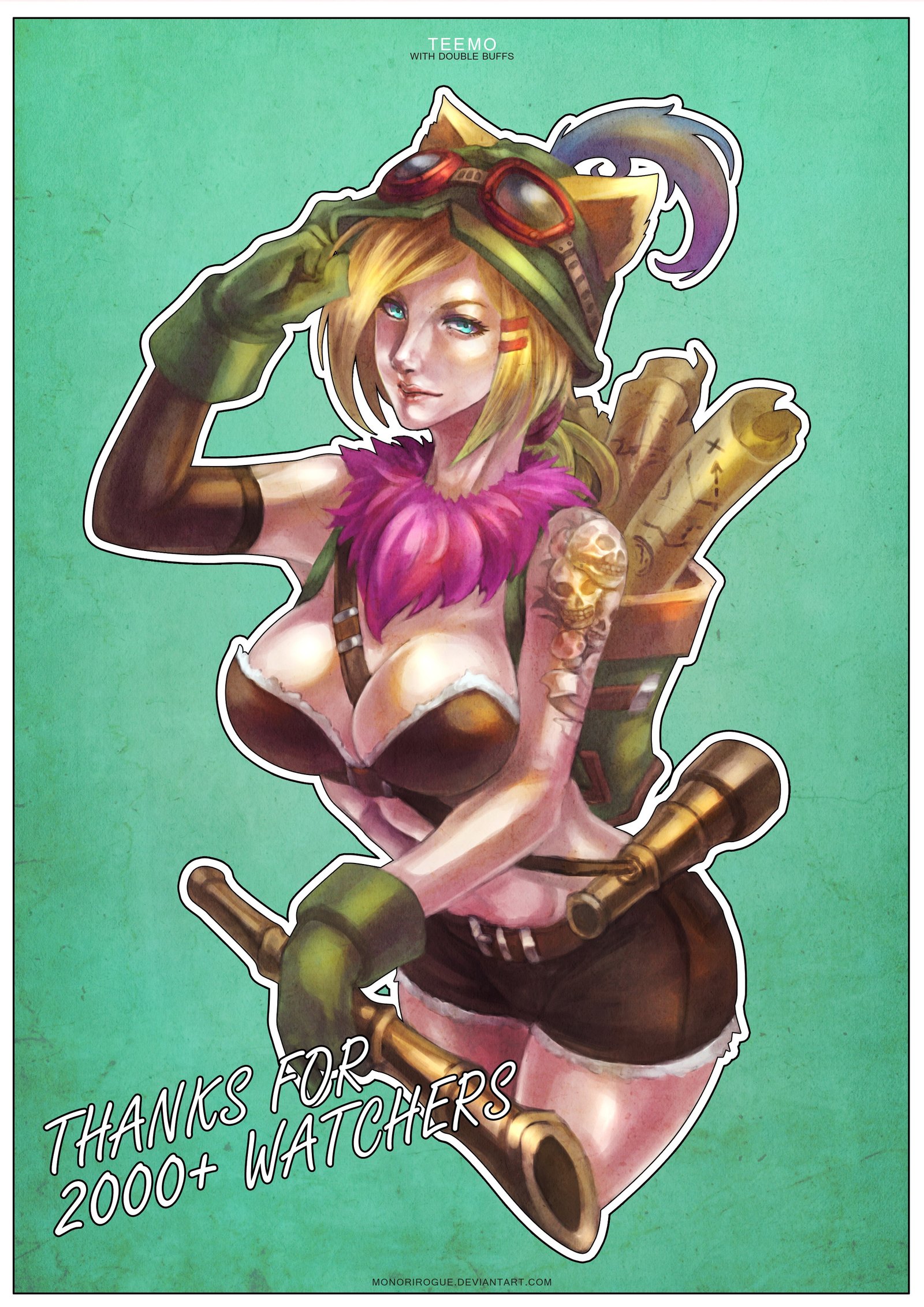 Female Teemo by MonoriRogue Gender Swap Bend HD Wallpaper Fan Art Artwork League of Legends lol