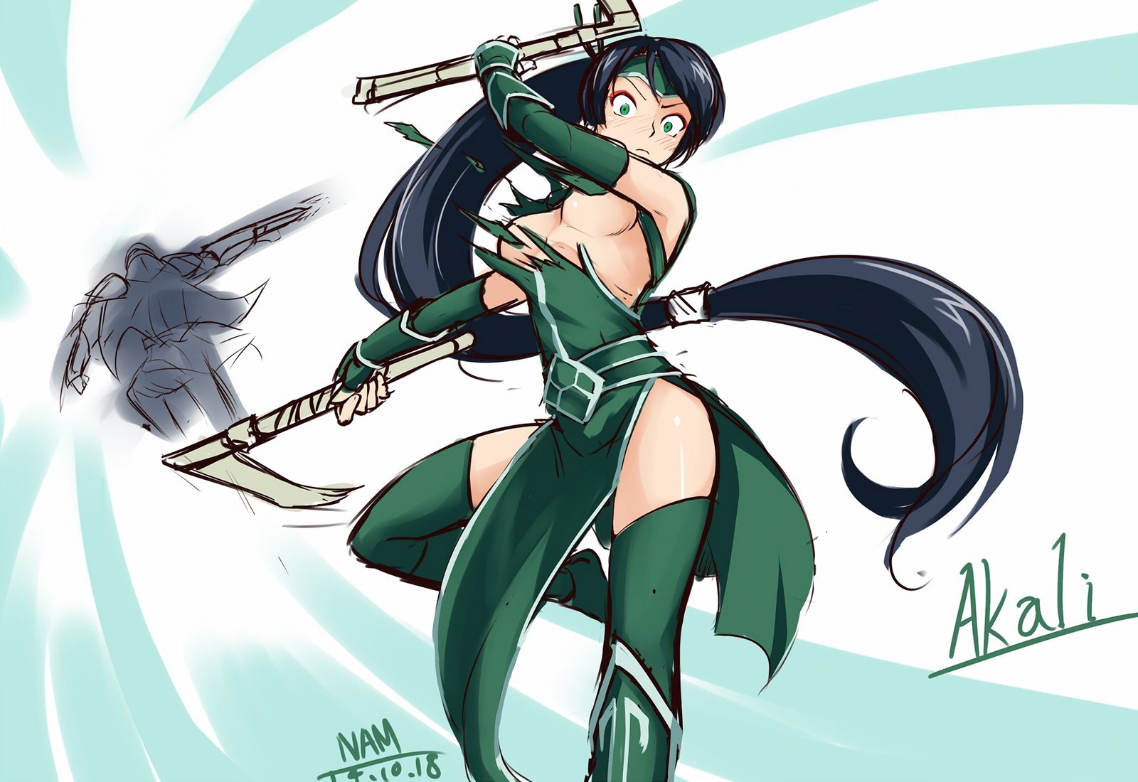 Akali by NAM League of Legends Artwork Wallpaper lol
