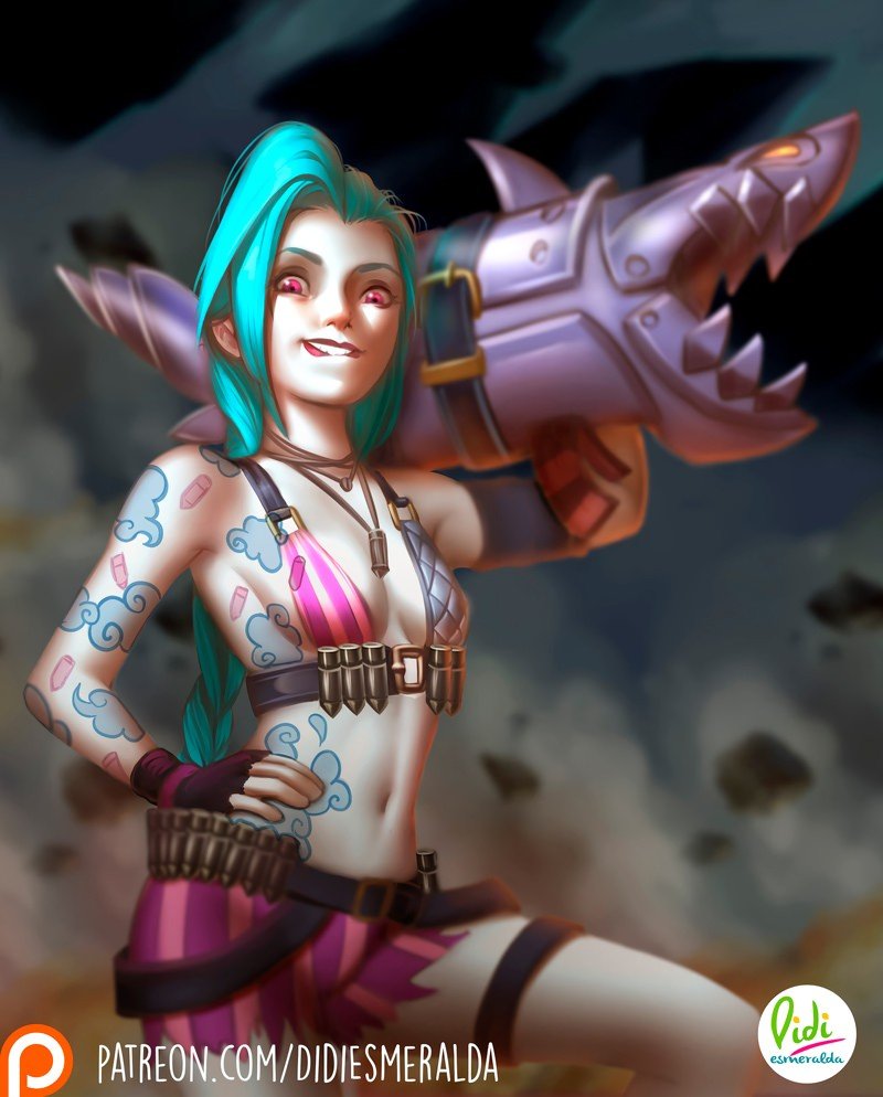 Jinx by Didi-Esmeralda HD Wallpaper Fan Art Artwork League of Legends lol