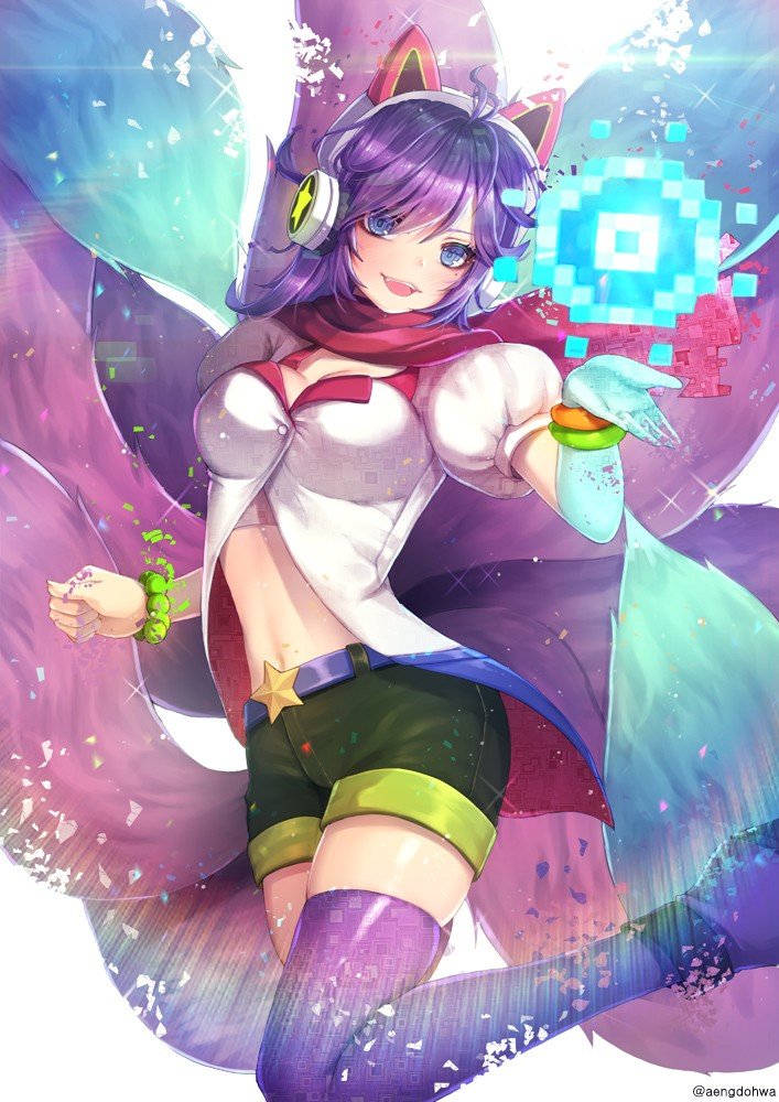 Ahri by Dohwa (2) League of Legends Artwork Wallpaper lol