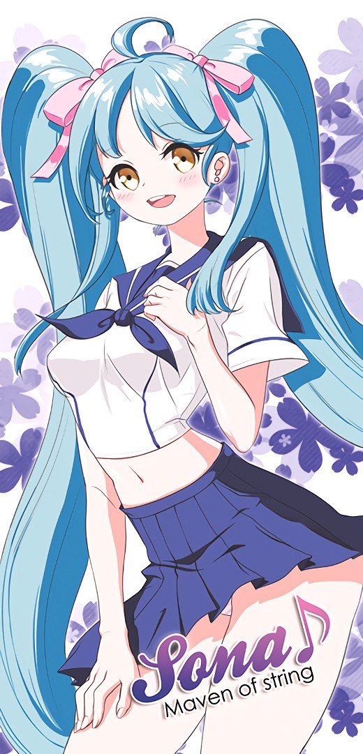 School Girl Sona (Academy) by RAMUNE HD Wallpaper Fan Art Artwork League of Legends lol