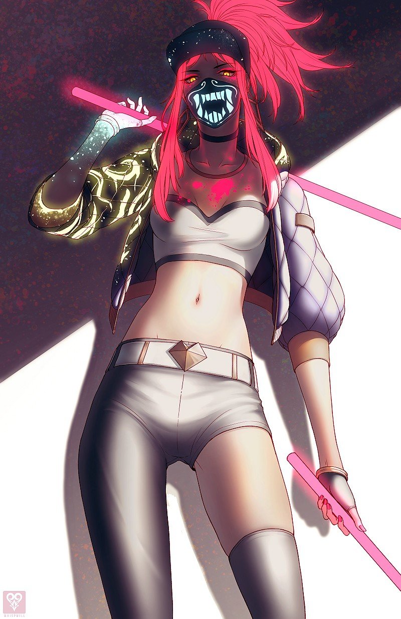 K/DA Akali by whispwillj HD Wallpaper Background Fan Art Artwork League of Legends lol