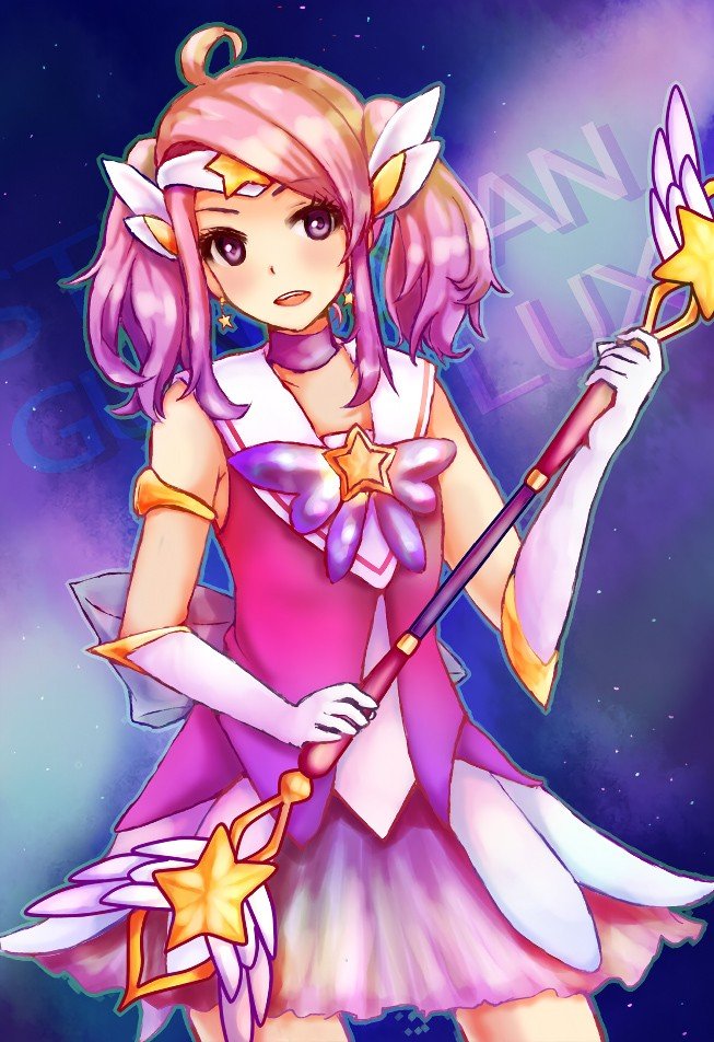 Star Guardian Lux by いく HD Wallpaper Fan Art Artwork League of Legends lol