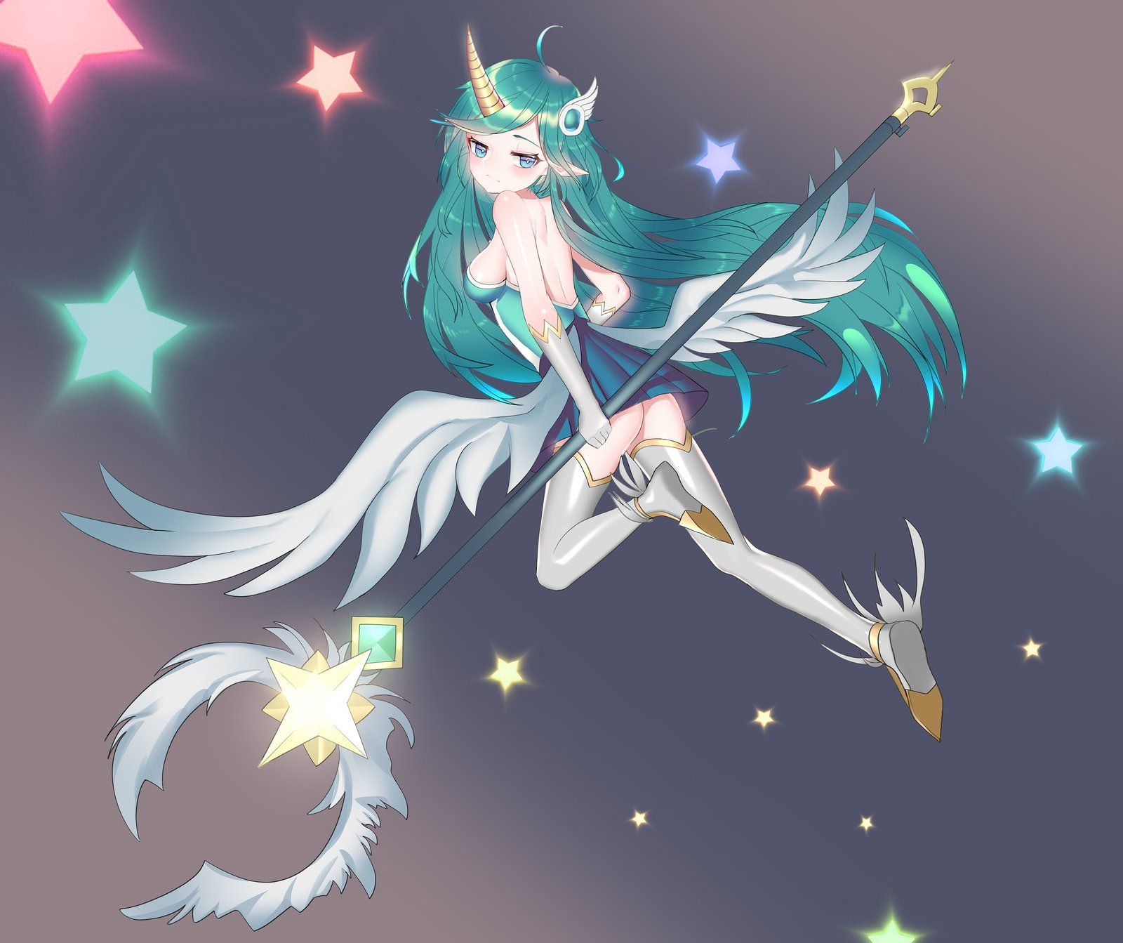 Star Guardian Soraka by 딱2판만 HD Wallpaper Background Fan Art Artwork League of Legends lol