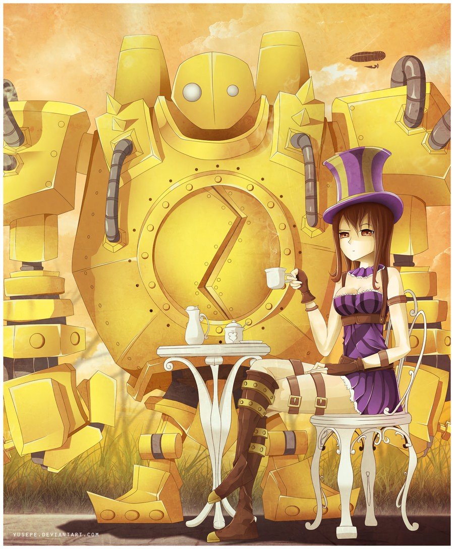 Blitzcrank & Caitlyn by YuSePe HD Wallpaper Artwork Fan Art League of Legends lol