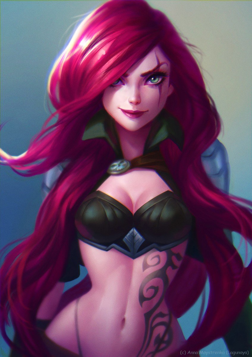 Katarina by Lagunaya HD Wallpaper Fan Art Artwork League of Legends lol