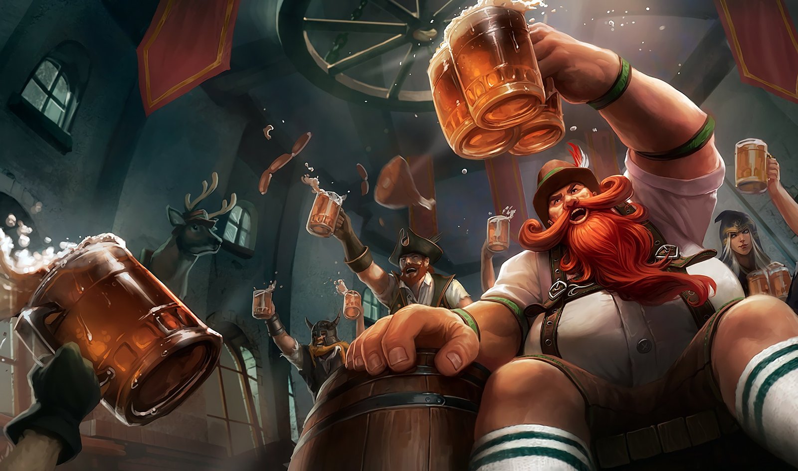 Oktoberfest Gragas Splash Art League of Legends Artwork Wallpaper lol