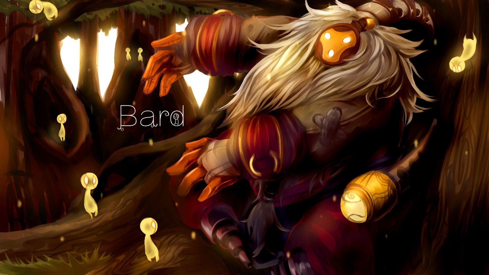 Bard by 绮丽の博丽污女@部位破壊 HD Wallpaper Background Fan Art Artwork League of Legends lol