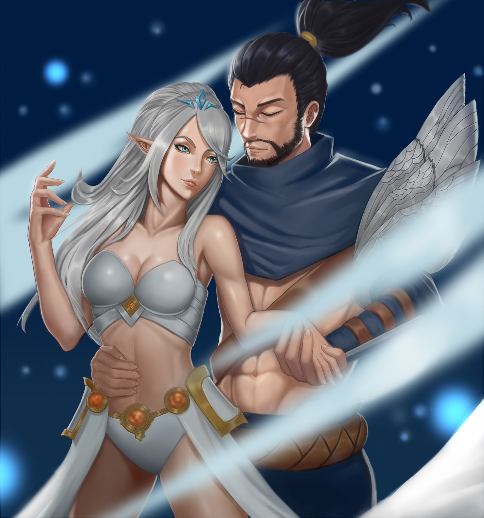 Yasuo & Janna by 烤考拉 HD Wallpaper Fan Art Artwork League of Legends lol