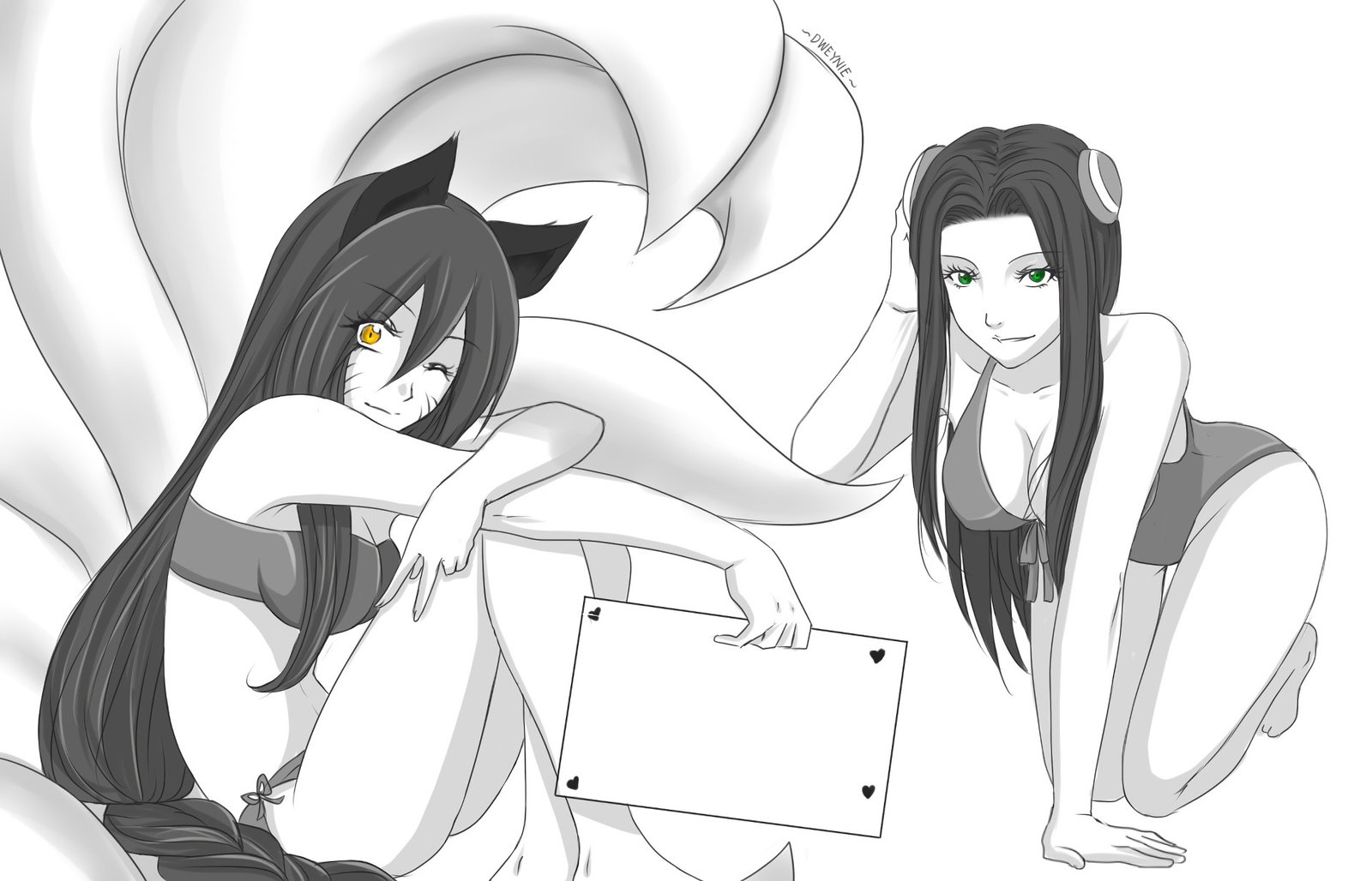 Irelia & Ahri by Dweynie HD Wallpaper Fan Art Artwork League of Legends lol